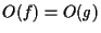$O(f) = O(g)$