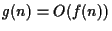 $g(n) = O(f(n))$
