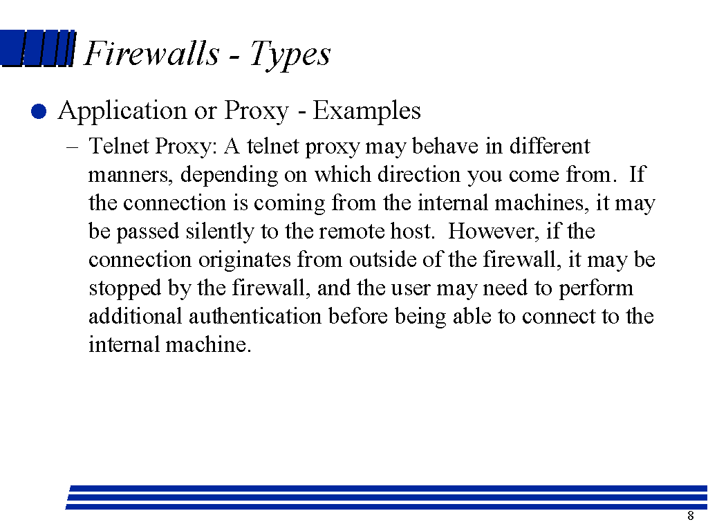 Firewalls - Types
