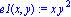 e1(x, y) := x*y^2