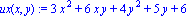 ux(x, y) := 3*x^2+6*x*y+4*y^2+5*y+6