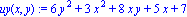 uy(x, y) := 6*y^2+3*x^2+8*x*y+5*x+7