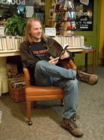 Thomas Huff read two of his short stories at Kensington Row Bookshop